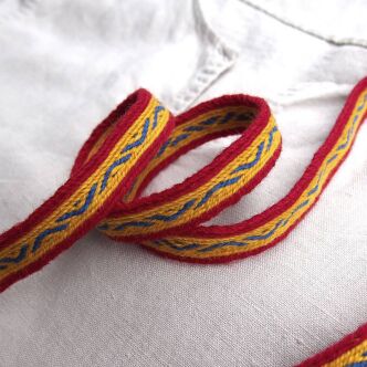 Brettchengewebte Borte aus Wolle, A32_Fv1