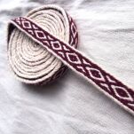 Brettchengewebte Borte aus Wolle , T01_Tv2 - 3