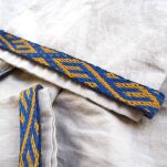 Brettchengewebte Borte aus Wolle, Birka Muster,  D06_Fv1 - 3