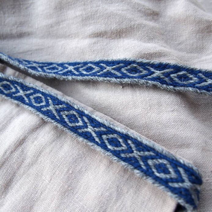 Brettchengewebte Borte aus Wolle,  T02_Tv1