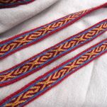 Brettchengewebte Borte aus Wolle , A82_Fv1 - 3